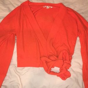 Free people Bell sleeve wrap sweater